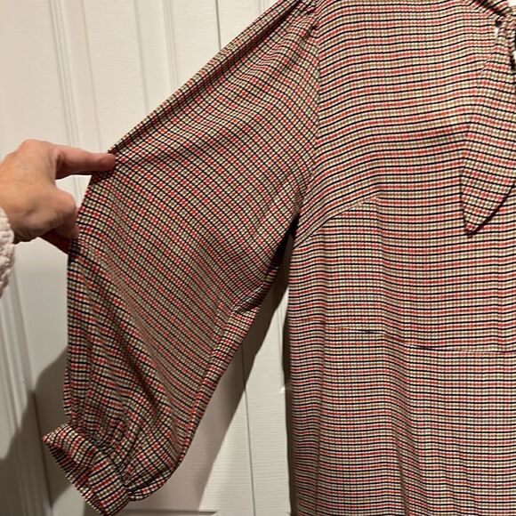H&M Long Sleeve Plaid Tunic Dress Size L/P - Picture 4 of 9